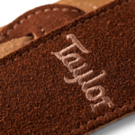 KAIŠ ZA GIT. TAYLOR Strap, Embroidered Suede, Choc, 2.5" - Image 2