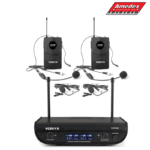 MIKROFON BEŽ. Vonyx WM82B 2xBub+2xPilot UHF 2-Ch 179.214